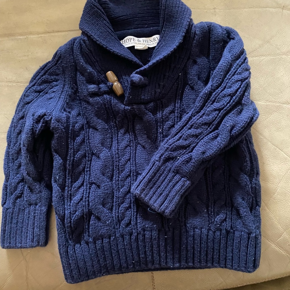 Hope and Henry Cable Knit Sweater - size 6-12 months